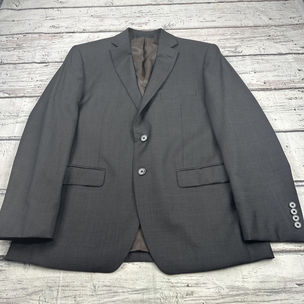 Calvin Klein Men's 40S Black Wool Duel Vented Blazer